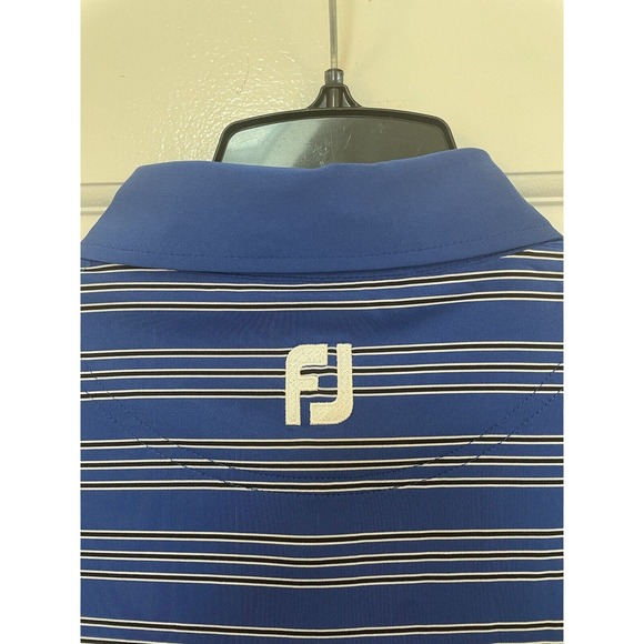 FootJoy FJ Striped Polo Performance Golf Shirt Mens Size Large Stretch 27729 - Picture 5 of 7